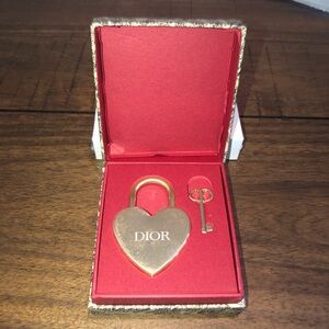 Dior Heart Padlock & Key W/Box 2023 Valentine Limited Novelty